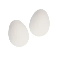 Lot de 2 oeufs factices caoutchouc crème*Olba Outlet