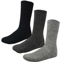 Lot de 3 paires de chaussettes confort sans élastique noir gris* Best
