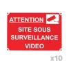 Lot de 10 Panneau SITE SOUS SURVEILLANCE VIDEO Akilux 34 x 24cm* Hot