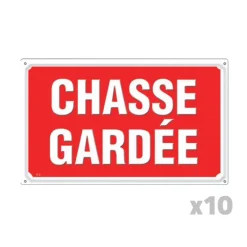 Lot de 10 Panneaux CHASSE GARDÉE Akilux 26 X 20 cm* Clearance