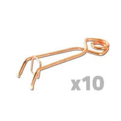 Lot de 10 pièges à taupe Putange traditionnel acier cuivré*