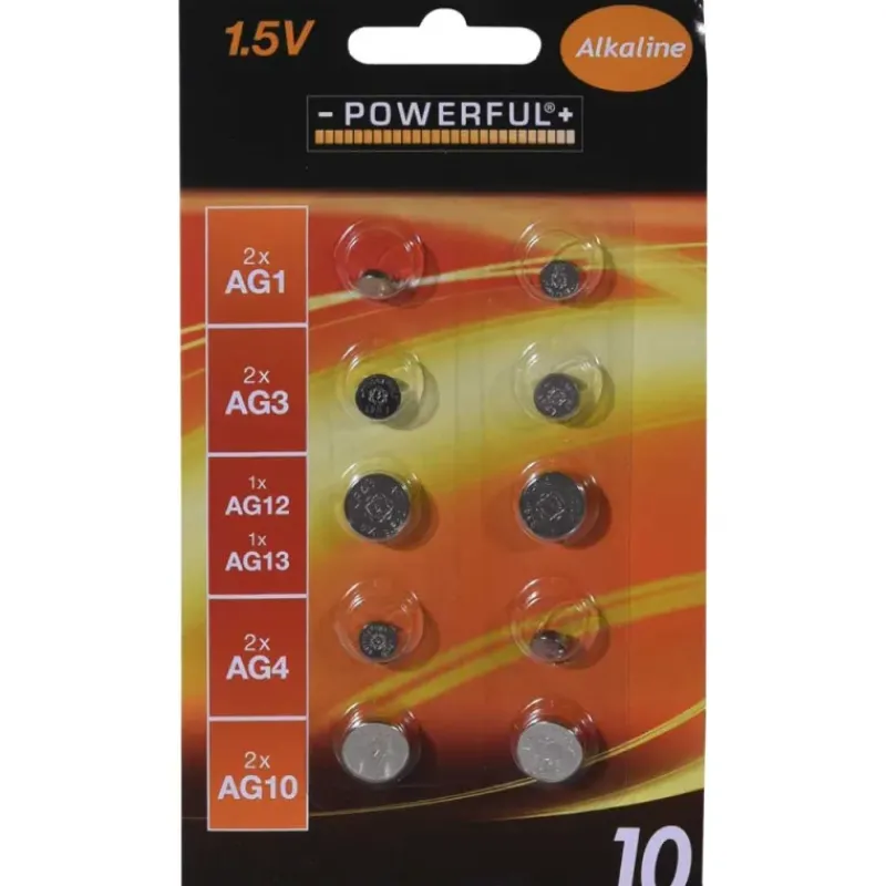 Lot de 10 piles alcalines bouton – Pack multi-références* Outlet
