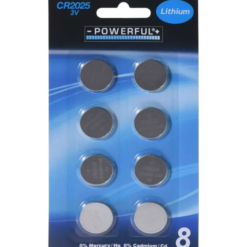 Lot de 8 piles bouton CR2025 – Lithium 3V longue durée* Best