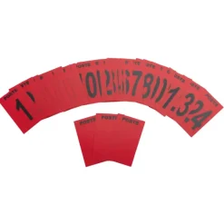 Lot de 27 plaques numérotées postes de chasse rouges 10 X 8 cm* Clearance