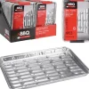 Lot de 4 plateaux en aluminium pour barbecue - 24x16x1,5 cm*