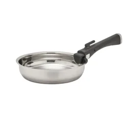 Lot de 3 Poêles acier inoxydable diamètres 20, 24 et 26 cm*Pradel France Discount