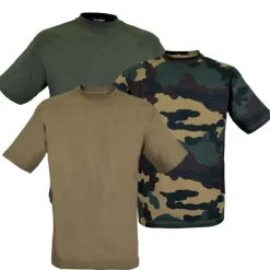 Lot de 3 Tee-Shirts (beige, kaki et camo) taille M à 3XL* Discount