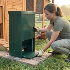 Mangeoire anti-nuisible 12 kg thermolaquée vert* New