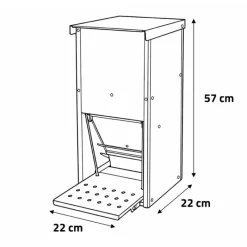 Mangeoire anti-nuisible 12 kg thermolaquée vert* New