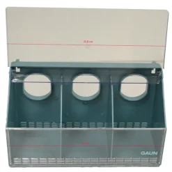 Mangeoire de cage 3 compartiments 14,7 x 25 x 10 cm* Sale