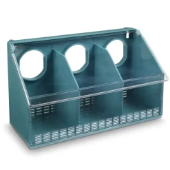 Mangeoire de cage 3 compartiments 14,7 x 25 x 10 cm* Sale