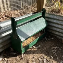 Mangeoire galva avec rouleau thermolaqué vert* Hot