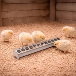 Mangeoire métal galvanisé poussins 50 cm à trous* Best