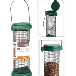 Mangeoire oiseaux métal Ø9x20cm distributeur graines jardin* New