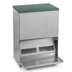 Mangeoire Trémie Anti-Nuisible Rooster 40kg - Acier Galvanisé pour Volailles*GAUN New