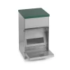 Mangeoire Trémie Anti-Nuisible Rooster 10kg - Acier Galvanisé Gris/Vert*GAUN Clearance