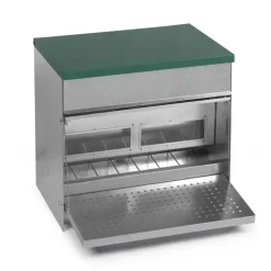 Mangeoire Trémie Anti-Nuisible Rooster 20kg - Acier Galvanisé pour Volailles*GAUN Discount