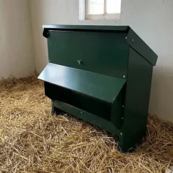 Mangeoire trémie galvanisée verte anti gaspillage 20 kg* Clearance