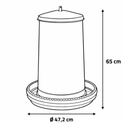 Mangeoire volaille à trémie métal de 40 kg* Outlet