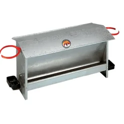 Mangeoire volailles 10kg avec 2 portes bouteilles - Tôle galvanisée -*Novital Hot