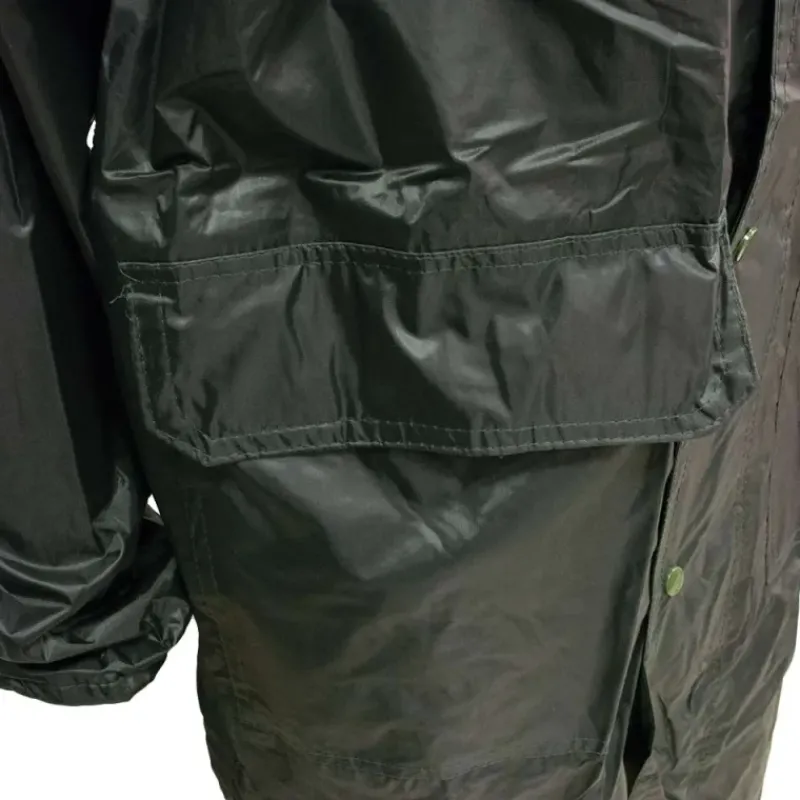 Manteau à capuche coupe vent imperméable polyester kaki S à 3XL*LMA