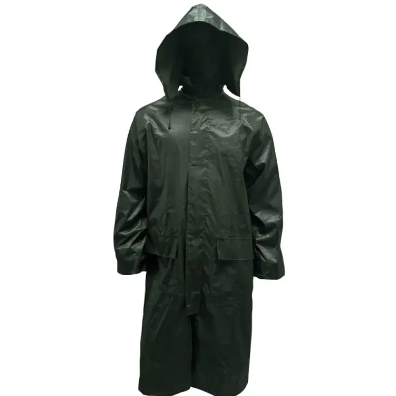 Manteau pluie étanche vert 100% polyester PVC*Treeland Clearance
