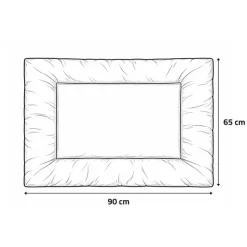 Matelas antidérapant gris 300D 90x65 cm pour chien*Mon ami Luki Clearance