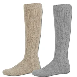 Mi-bas chinés, lot de 2 paires*