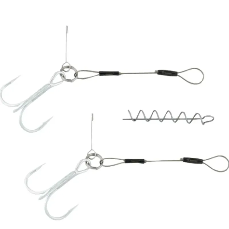 Montage hameçon triple robuste prêt à l'emploi pêche vifs* Online