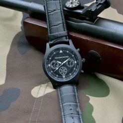 Montre homme Vuillemin alliage métal verre minéral noire* Best