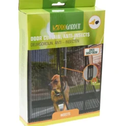 Moustiquaire de porte magnétique noire 210x50cm - 2 portes - 9 aimants*