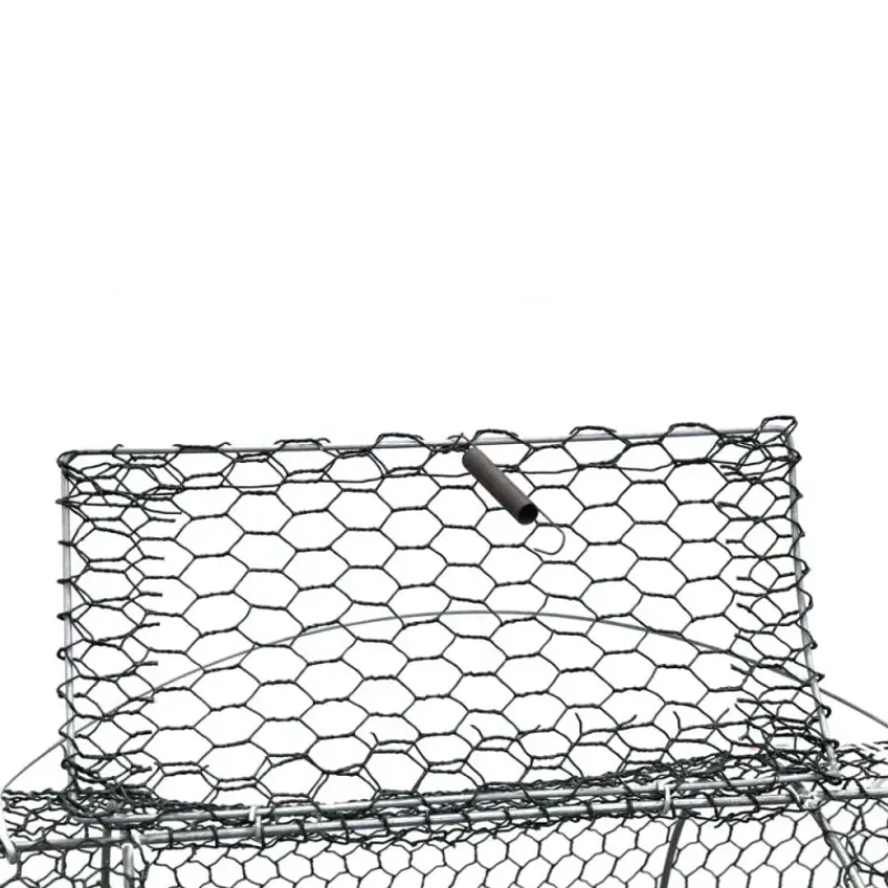 Nasse 2 entrées galvanisée plastifiée maille 10 mm L 80 cm* Discount