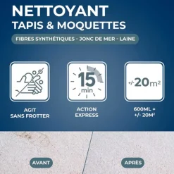 Nettoyant Express Tapis et Moquettes - Mousse Sèche 600ml*Starwax Hot