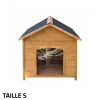 Niche en bois chalet pour chien - Taille S - Toit PVC* Sale