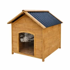 Niche en bois chalet pour chien - Taille S - Toit PVC* Sale