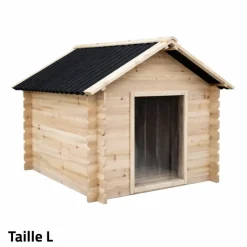Niche en bois d'épicéa chalet madrier - Taille M - Toit PVC* New
