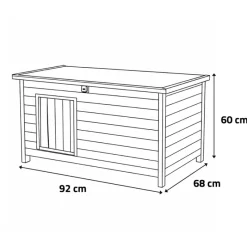 Niche en bois haute isolation Taille M - Épicéa 3 couches avec toit étanche*