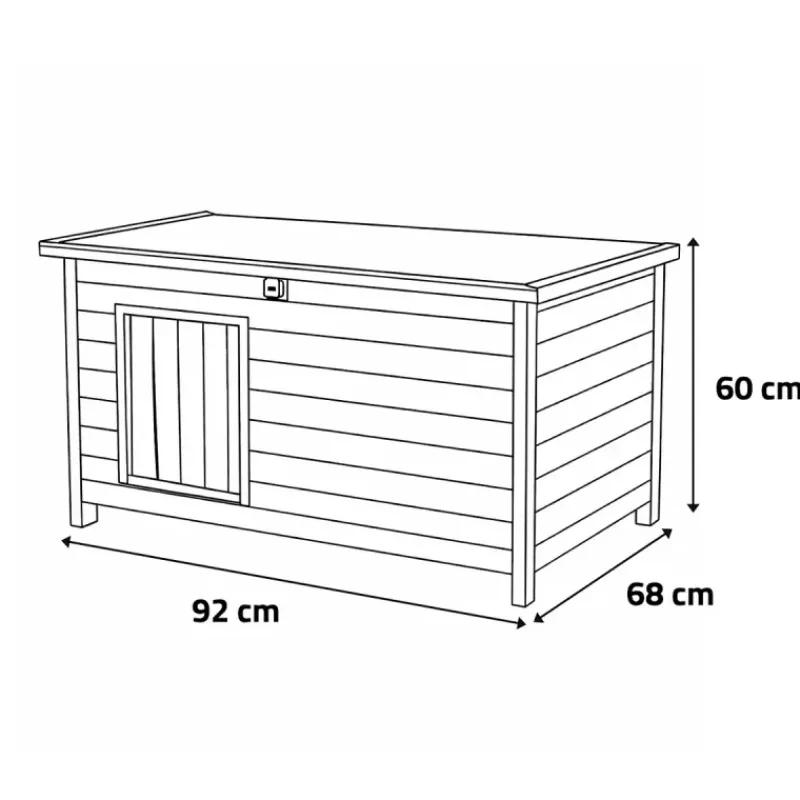 Niche en bois haute isolation Taille M - Épicéa 3 couches avec toit étanche*