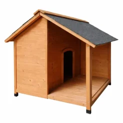 Niche en bois pour chien avec terrasse - Taille M* Hot