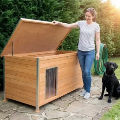 Niche isolée pour chien en bois – Extérieur été/hiver – 160 x 75 x 75 cm* Hot