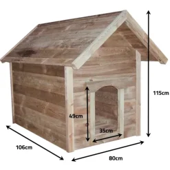 Niche XXL grand chien en pin autoclave 115×80×106 cm*