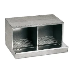 Nid pondoir en tôle galvanisée 2 cases* Discount