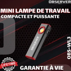 OBSERVER - Lampe de travail SLIM ultra compacte 800 Lumens*Observer Tools