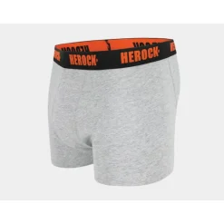Pack 3 Boxers Homme Gorik ® - Gris, Noir, Orange - Coton Élasthanne*Herock Discount