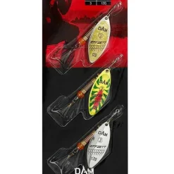 Pack 3 cuillères tournantes DAM - Leurres carnassiers pêche* Hot