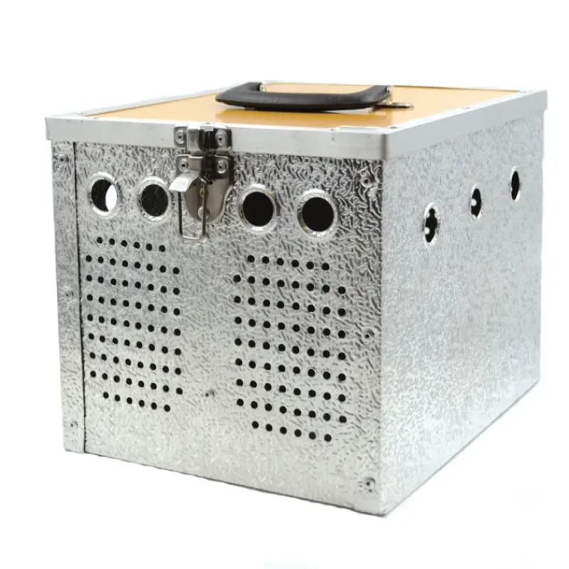 Panier aluminium 2 loges 24 x 21 x 28cm*