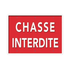 Panneau « Chasse interdite » Alu 26x20cm à l'unité* Discount