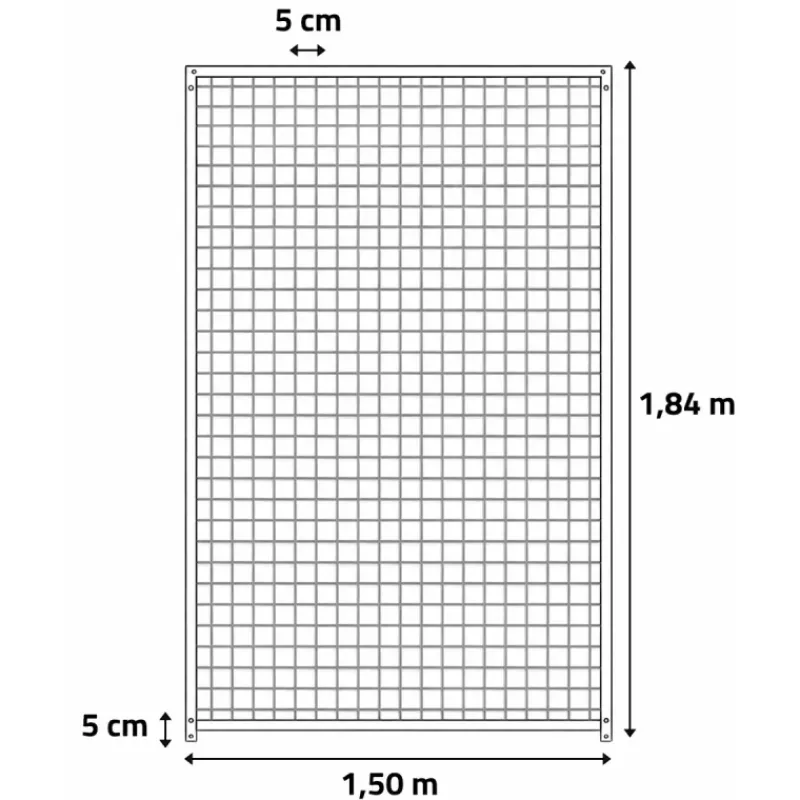 Panneau de chenil maille carrée 1,5m - Hauteur 184cm* New