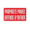 Panneau PROPRIETE PRIVEE DEFENSE D'ENTRER Alu 35 x 25cm* Online