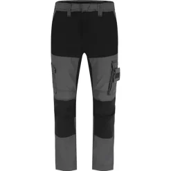 Pantalon de travail homme Hector ® - Poches multiples - Extensible 4 directions - Noir/Charbon*Herock